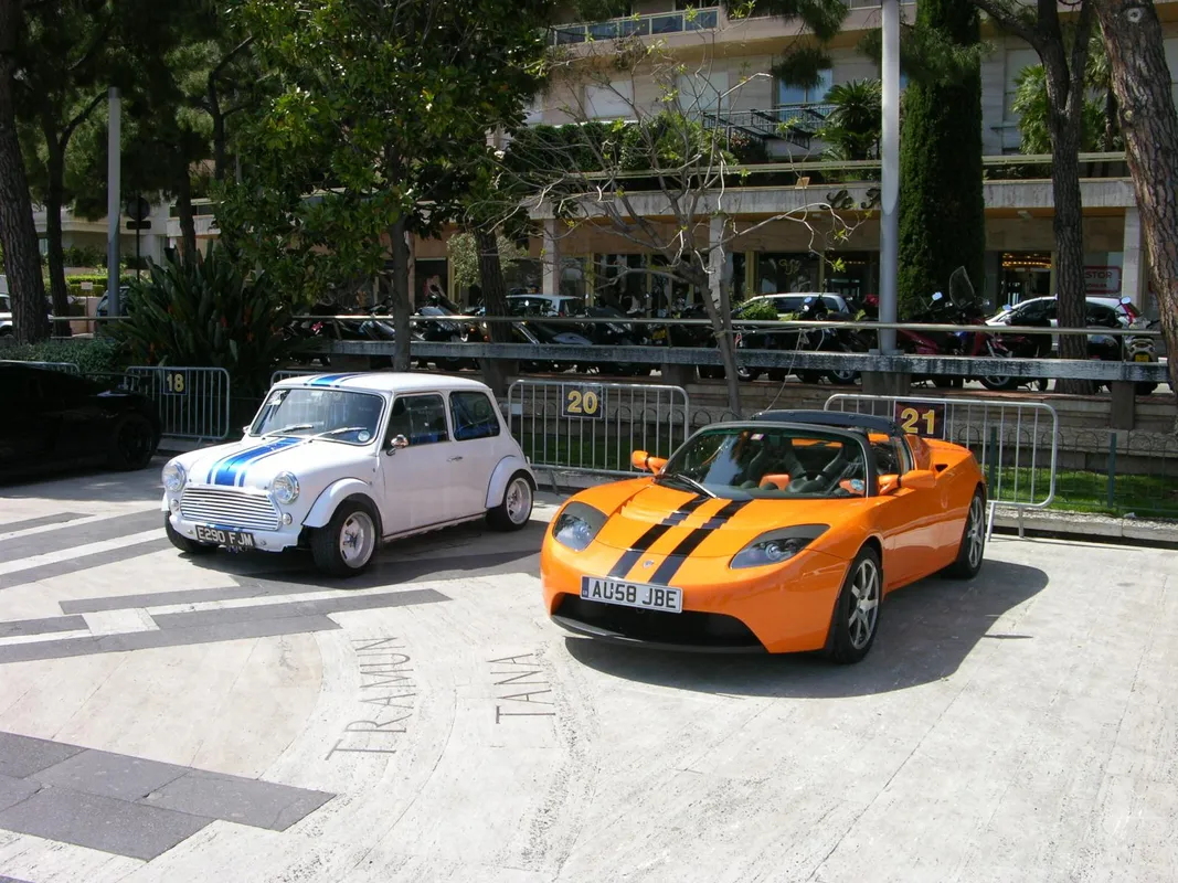 A Tesla electric car